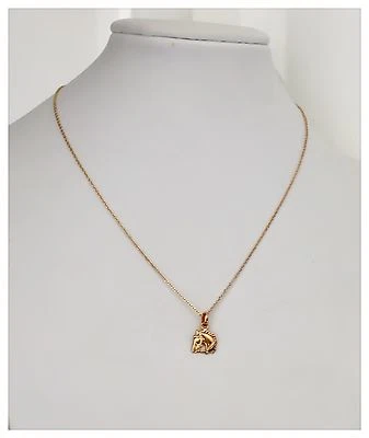 Collier chaîne + pendentif Cheval Plaqué or 18 CARATS 750/1000 Bijoux  - Photo 1/3