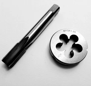 US Stock HSS M13 x 1.25mm Tap & M13 x 1.25mm Die Metric Thread Right Hand M938 - Picture 1 of 4