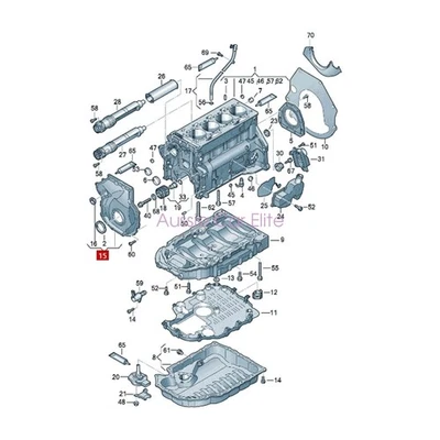 06K109210 OEM Elring Timing Chain Cover For 2013-2015 Skoda Superb Octavia 1.8T — 第 1/4 张图片