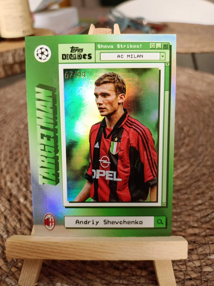 Topps Decades 1990's 2025 Andriy Shevchenko Targetman Card /99 AC Milan - Photo 1/3