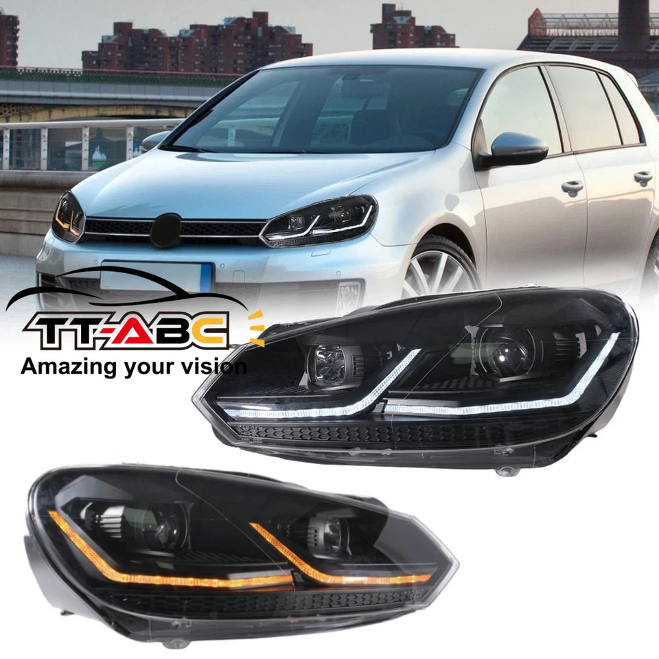 Parr Voll LED Scheinwerfer für Volkswagen VW Golf 6 MK6 2008-2012 Frontleuchten - Bild 1 von 4