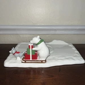 Bath And Body Works LARGE Christmas woodland village Candle Holder - Picture 1 of 11