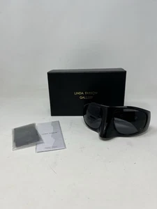 LINDA FARROW x BERNHARD WILLHELM Steve Sonnenbrille mit Spitzenmaske In Schwarz - Bild 1 von 10