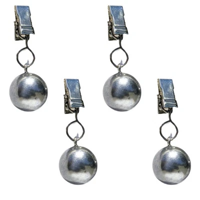 Pack of 4 Solid Metal Sphere Tablecloth Weights for Outdoor Indoor Table - image 1 of 4