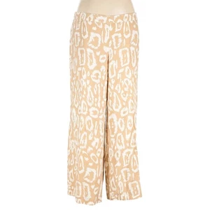 Lafayette 148 New York Size XL Camel Animal Print Tan Riverside Wide Leg Pants - Picture 1 of 12