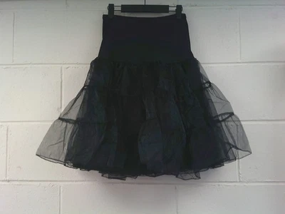 ЧЕРНЫЙ ПОЛНЫЙ ТАЛИИ СКОЛЬЖЕНИЯ - ШИФОНА - РАЗМЕР СРЕДНИЙ - НОСИЛИ ОДИН РАЗ - Изображение 1 из 3