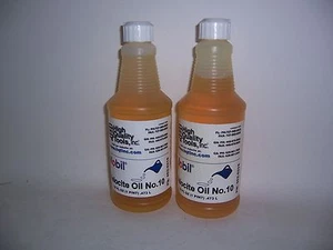 2 PINTAS DE ACEITE DE HUSILLO MOBIL VELOCITA #10 BRIDGEPORT MILL - Imagen 1 de 1