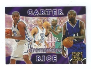 1998 Press Pass Double Threat Dreammates #DM4 Vince Carter/Glen Rice - Picture 1 of 2
