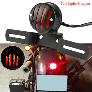 Universal Stop Red Light License Plate Rear Motorcycle Tail Brake Stop Red Lamps - Picture 1 of 10