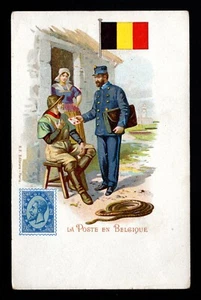 BÉLGICA - SELLO Y POSTAL, POR KUNZLI FRERES - Imagen 1 de 2