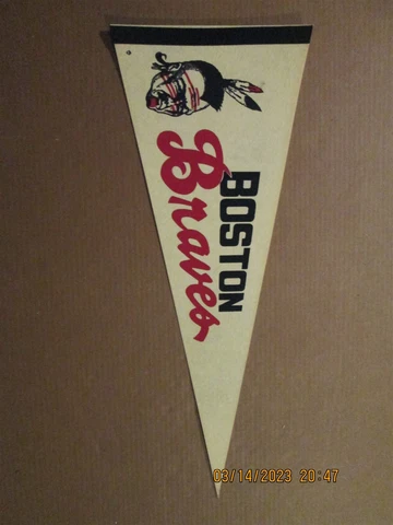 AHL Boston Braves Vintage Defunct Circa 1971-72 Team Logo Hockey Pennant Cover