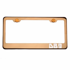 Marco de placa de matrícula de oro rosa cromo DB9 tapa de tornillo de metal grabado con láser - Imagen 1 de 8