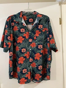 Auburn University XXL Hawaiian SS button-up shirt SEC Tigers - Picture 1 of 4
