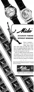 Reloj Superautomático Mido Multifort BÉISBOL Temporización Precisa 1946 Anuncio Impreso - Imagen 1 de 1