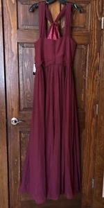 Weddington Way Bridesmaid Dress Cora Cabernet Crush Gown SZ 18 NWT Wine/Fuchsia - Picture 1 of 12