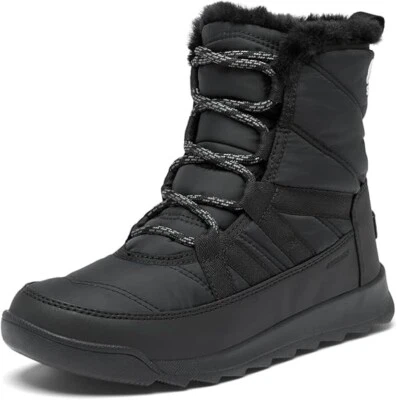 NIB SOREL Womens Whitney ll Plus Lace Waterproof Snow Boot Black Quarry Size 7.5 - Image 1 of 4