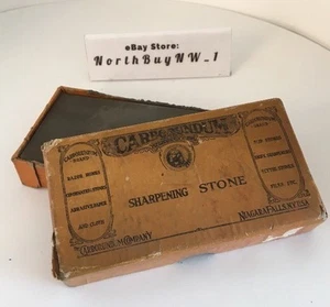 *VINTAGE* CARBORUNDUM #118 - SMALL - ORIGINAL BOX - Razor Hone Sharpening Stone - Picture 1 of 12