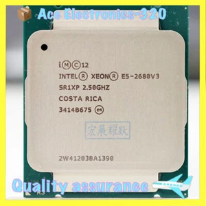 Intel E5-2680 Xeon V3 SR1XP 2.5GHz-3.3GHz 12 Core CPU Processor LGA 2011 - Picture 1 of 3