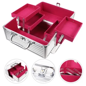 Beautycase Hartschale Kosmetikkoffer Mädchen Mit Spiegel Lockable Makeup Reisen - Bild 1 von 9