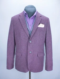 JACK WILLS Mens Tweed Sports Blazer Jacket Size 40 Red/Bordo 100% Wool - Picture 1 of 13