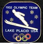 Olympische Stecknadeln Nachahmung 1932 Lake Placid USA Logo Skifahrer