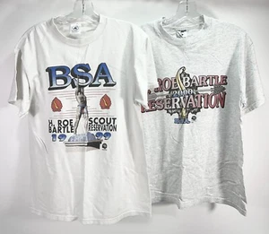 BSA H.ROE BARTLE SCOUT RESERVATION 1999 CAMP GORPCORE 2 VTG T-SHIRTS BOY SCOUTS - Picture 1 of 10