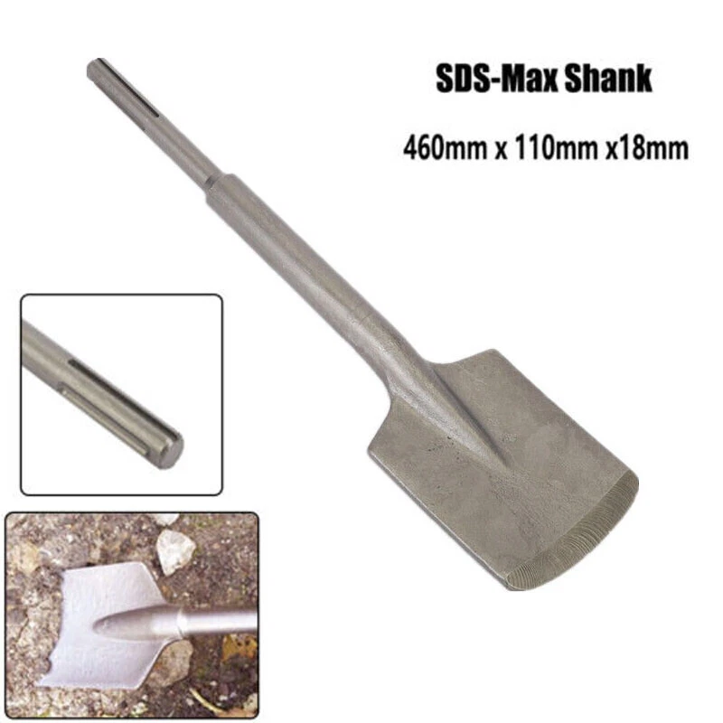 Clay Spade Scoop Breaker Chisel Bit SDS Max Square For Hammer Drill 110 x 460mm