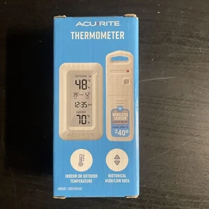 AcuRite Wireless Portable Weather Station Digital Thermometer, White - 00826HD - Picture 1 of 5