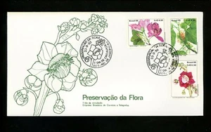 Postal History FDC #2083-2085 Brazil 1986 Plants / Flowers - Picture 1 of 2