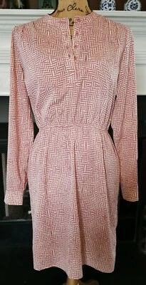MAISON JULES Womens Small Mauve Long Sleeve Short Shirt Dress Juniors  - Image 1 of 4