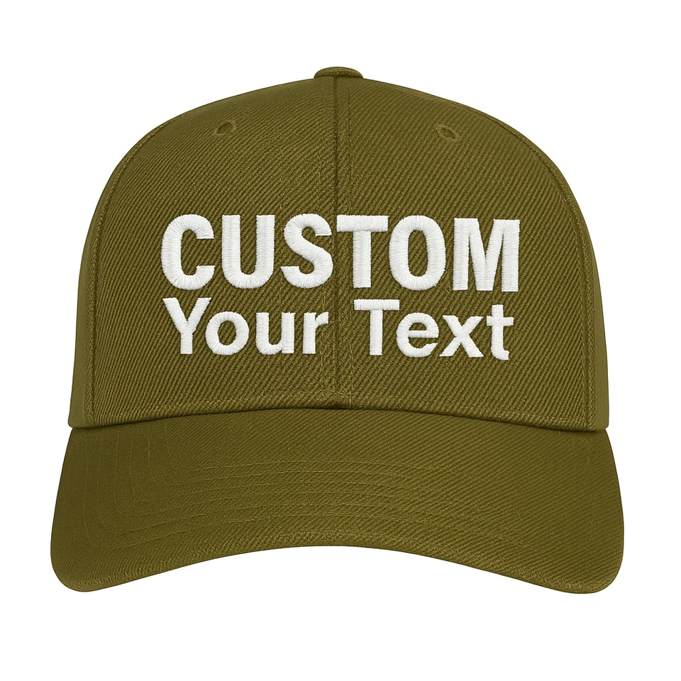 Custom Embroidered Baseball Cap Personalized Text Dad Hat with Your Own Message - Image 1 of 4
