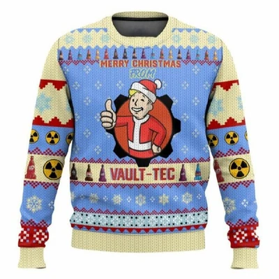 Fallout Merry Christmas From Vault-Tec Ugly Christmas Sweater - Image 1 of 3