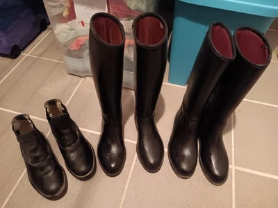 Paket Konvolut 3 Paar Stiefel Reitstiefel Gummi 35 36 - Bild 1 von 2