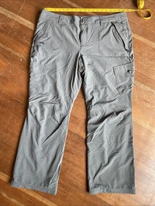 Eddie Bauer Fleece Lined Cargo Pants Women’s Size 18 Gray Outdoor Hiking (C33) - Picture 1 of 7