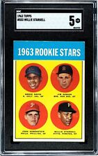 1963 Topps WILLIE STARGELL ROOKIE Pittsburgh Pirates #553 SGC 5 EX Condition