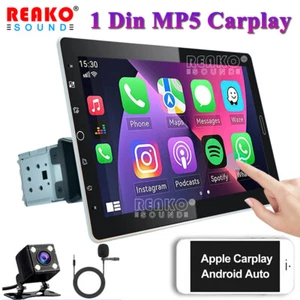 10.1" Single DIN Car Stereo Radio Apple CarPlay Android Auto Blutooth MP5 Player - Picture 1 of 19