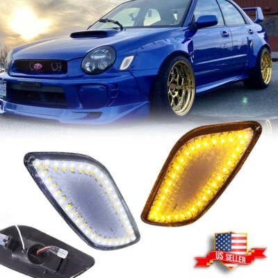 Luces de señalización laterales de estacionamiento LED transparentes Switchback para 02-03 Subaru Impreza Foto 1 de 4