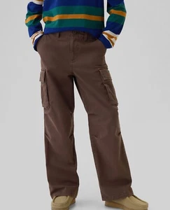 Gap Kids Baggy Cargo Pants Brown Size 10 New With Tags - Picture 1 of 5