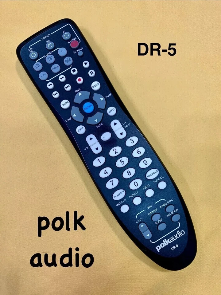 Original Polkaudio DR-5 Remote for SurroundBar DVD Player Home Theater w/battery - Image 1 of 1