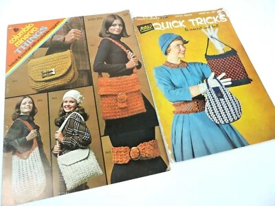 Columbia Minerva Coats & Clarks Knit Crochet Lot of 2 Pamphlets Bags Belt - Image 1 of 4