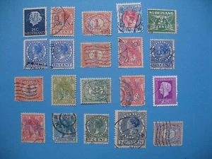 Lot de timbre, NEDERLAND PAYS-BAS timbre perforé, Stamp Perfin, TBE, à Voir - Picture 1 of 2