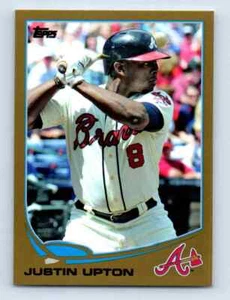 2013 Topps Update Gold Justin Upton 1932/2013 Atlanta Braves #US140 - Picture 1 of 2