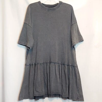 Vestido Babydoll American Eagle AEO Gris Cintura Caída Hasta la Rodilla Gran Tamaño. Talla S Foto 1 de 4