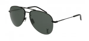 Saint Laurent YSL Classic 11 M 001 59-13 140 Aviator Sunglasses All Black - Picture 1 of 6