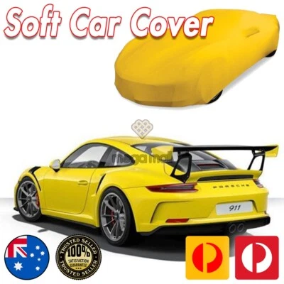 Yellow Show Car Dust Cover for Porsche 911 GT2 GT3 RS Turbo Washable Soft Plush - Image 1 of 4