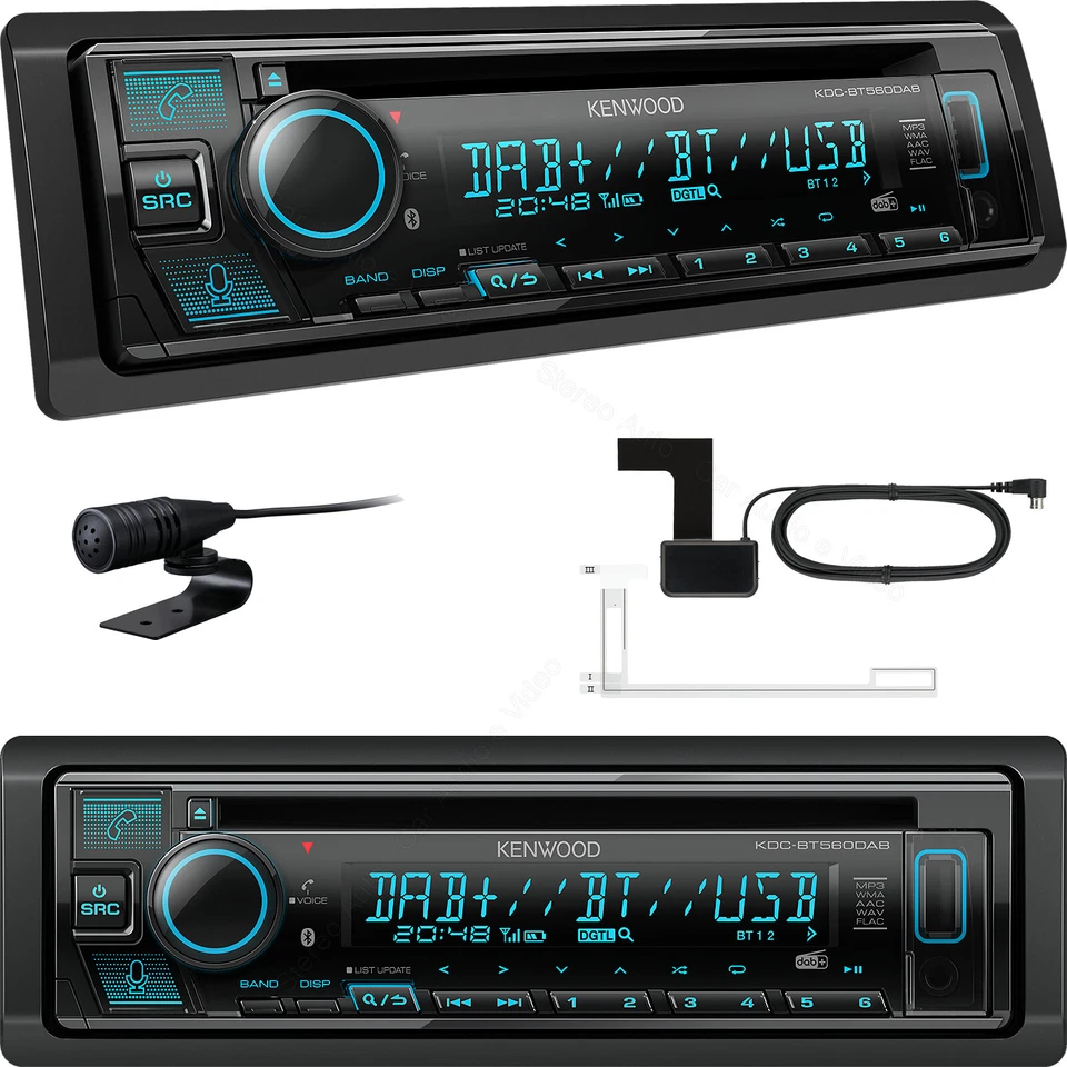Autoradio Bluetooth DAB Stereo Auto 1 din CD USB Aux-In Uscita RCA Subwoofer Mp3 - Immagine 1 di 4
