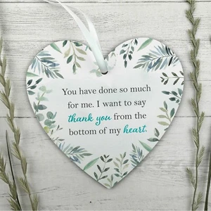 Thank you present / Say thanks / Gift for friend / Christmas gift / Wooden heart - Picture 1 of 5