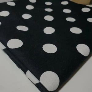 Abito Winceyette nero a pois cotone tessuto flanella 44” artigianale costume metro - Foto 1 di 5
