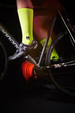 Solo Warrior "Solid Neon Green" Men & Women’s 6” Cuff Cycling Socks Compression 