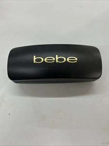 BEBE Eyeglass Sunglasses Case BLACK GOLD LOGO Hard Shell Protective Carrier - Picture 1 of 5